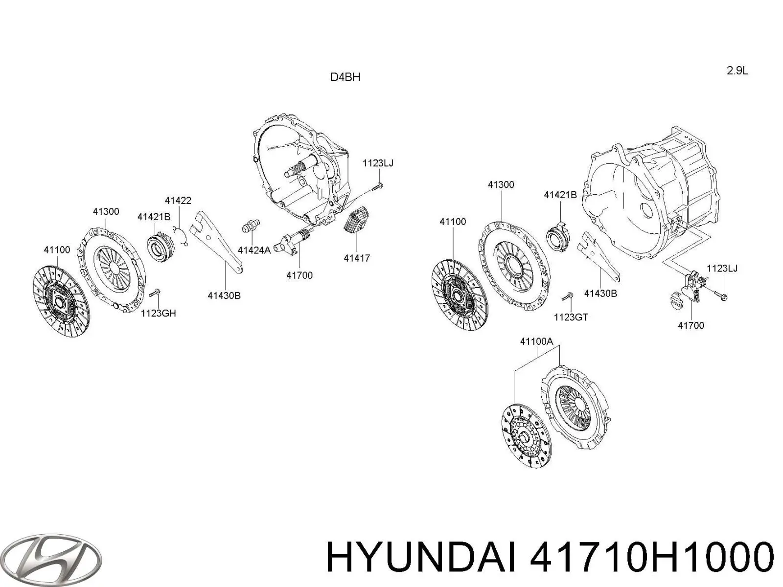Рабочий цилиндр сцепления 41710H1000 Hyundai/Kia