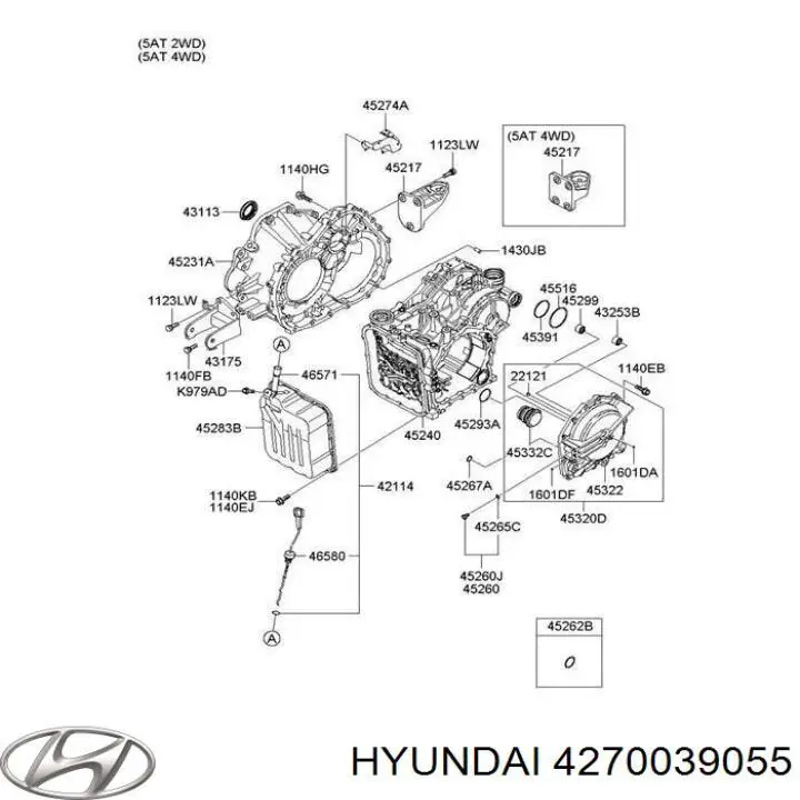 Interruptor de caja de cambios automática 4270039055 Hyundai/Kia