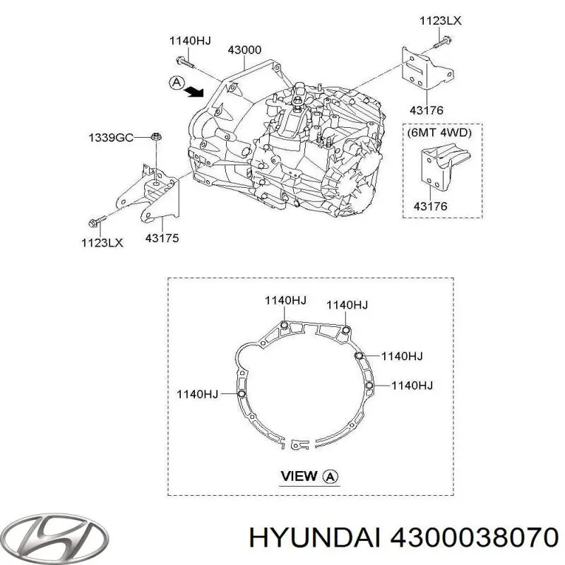 Коробка передач Hyundai/Kia 4300038070