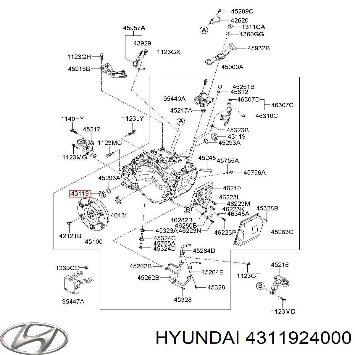Сальник полуоси переднего моста правой Hyundai/Kia 4311924000 цена, от 17.82 USD