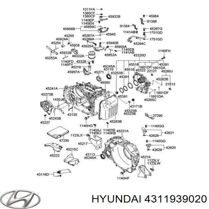 Сальник полуоси 4311939020 Hyundai/Kia