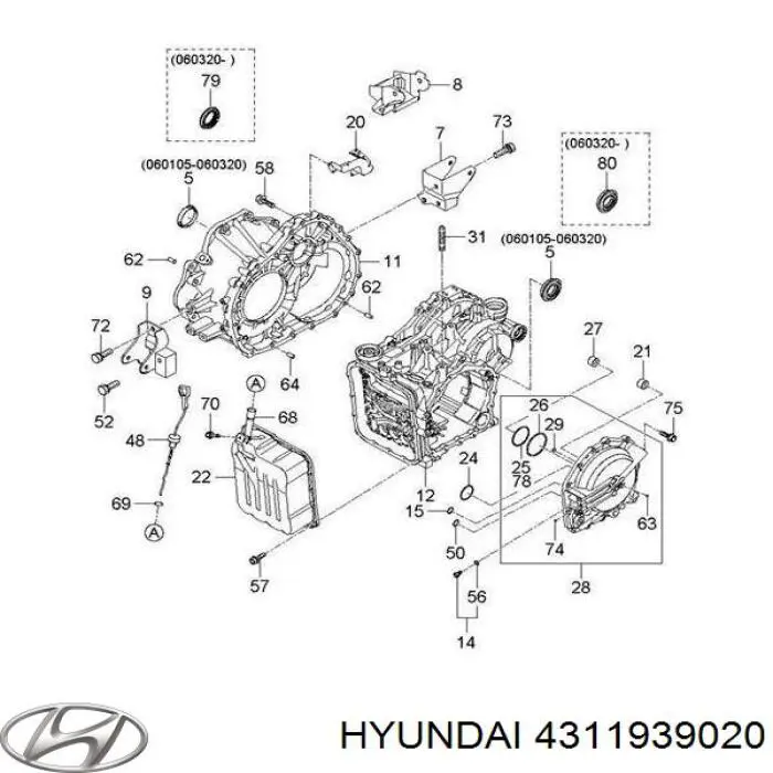 Сальник привода Hyundai/Kia 4311939020