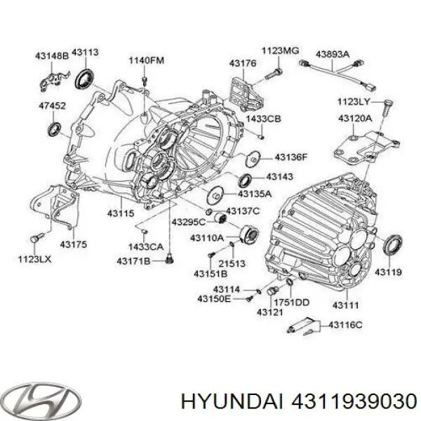 4311939030 Hyundai/Kia bucim do semieixo do eixo dianteiro