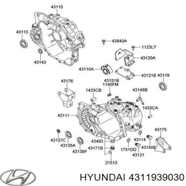 Купить 4311939030 Hyundai/Kia Сальник полуоси