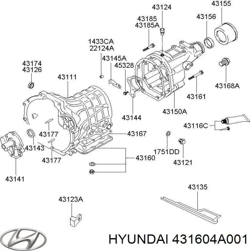  Hyundai/Kia 431604A001 цена, от 42.37 USD