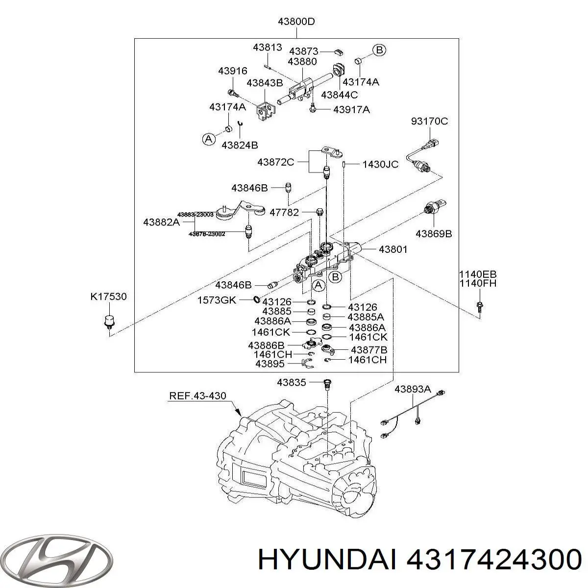  Hyundai/Kia 4317424300 цена, от 20.34 USD