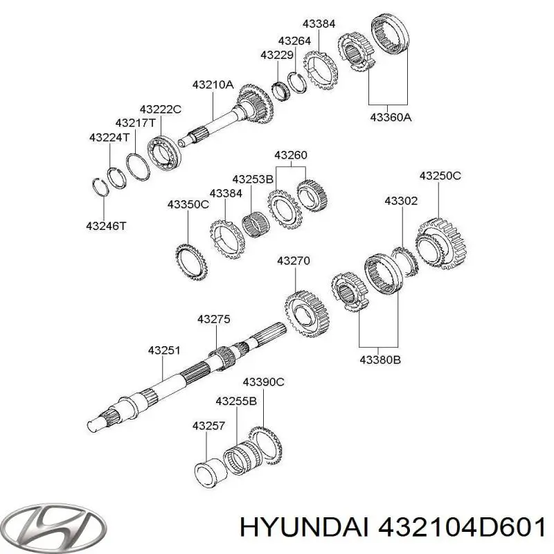  432104D601 Hyundai/Kia