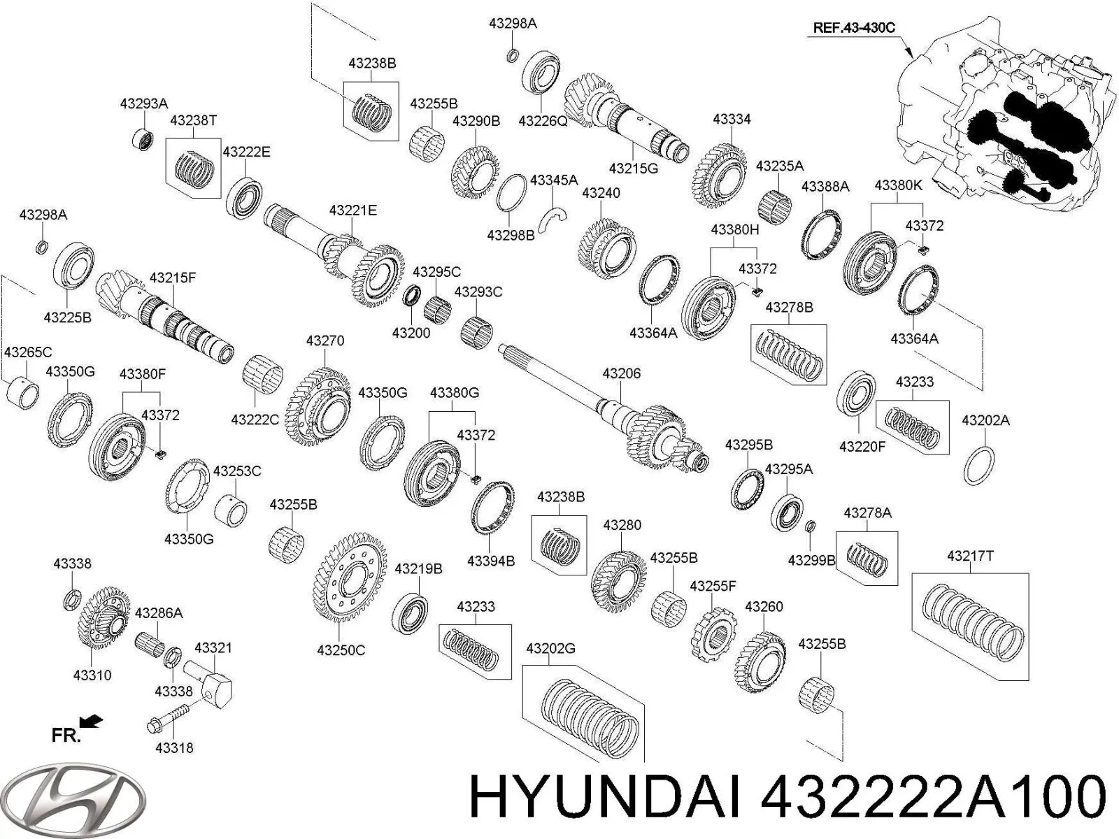  Hyundai/Kia 432222A100 цена, от 61.45 USD