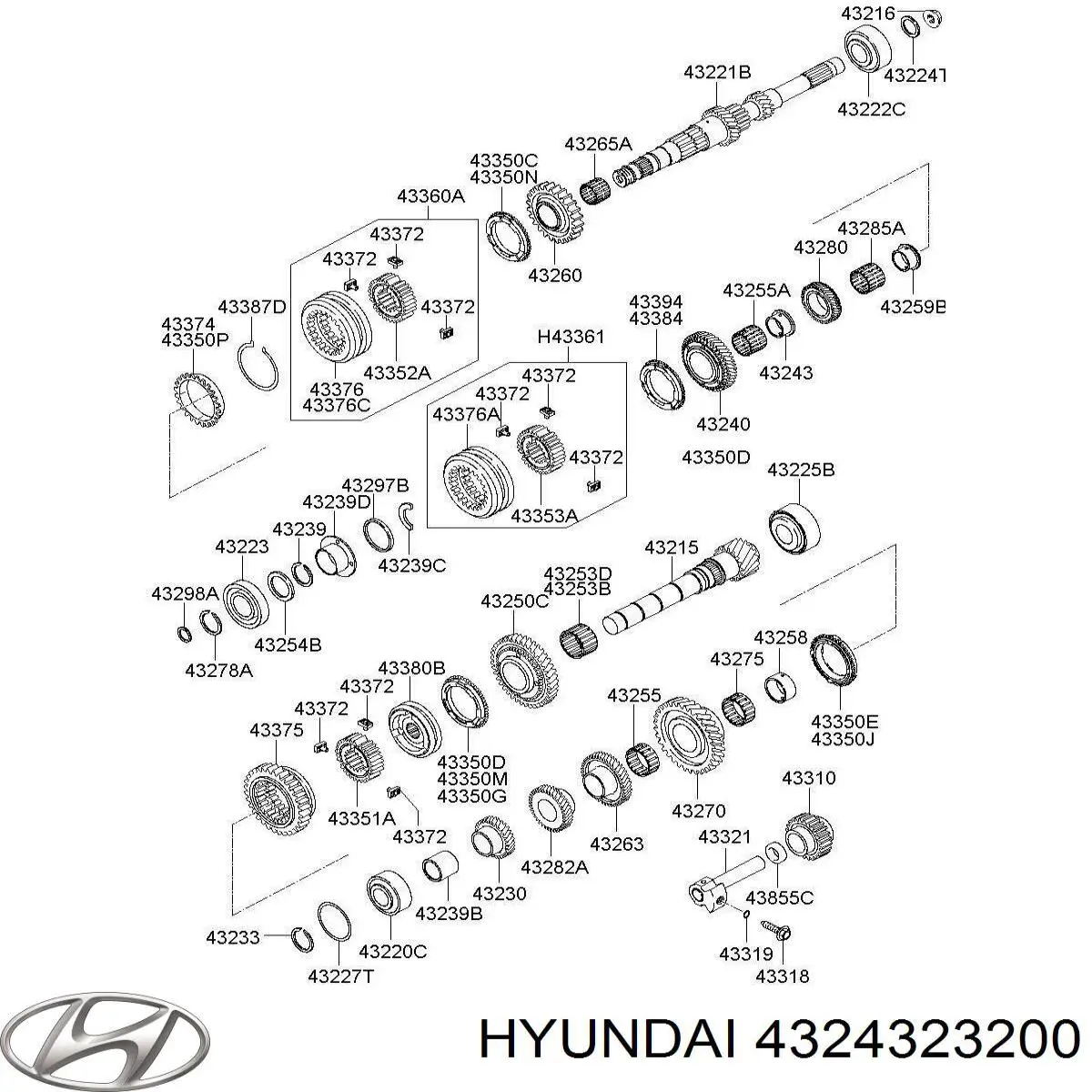  Hyundai/Kia 4324323200 цена, от 39.10 USD