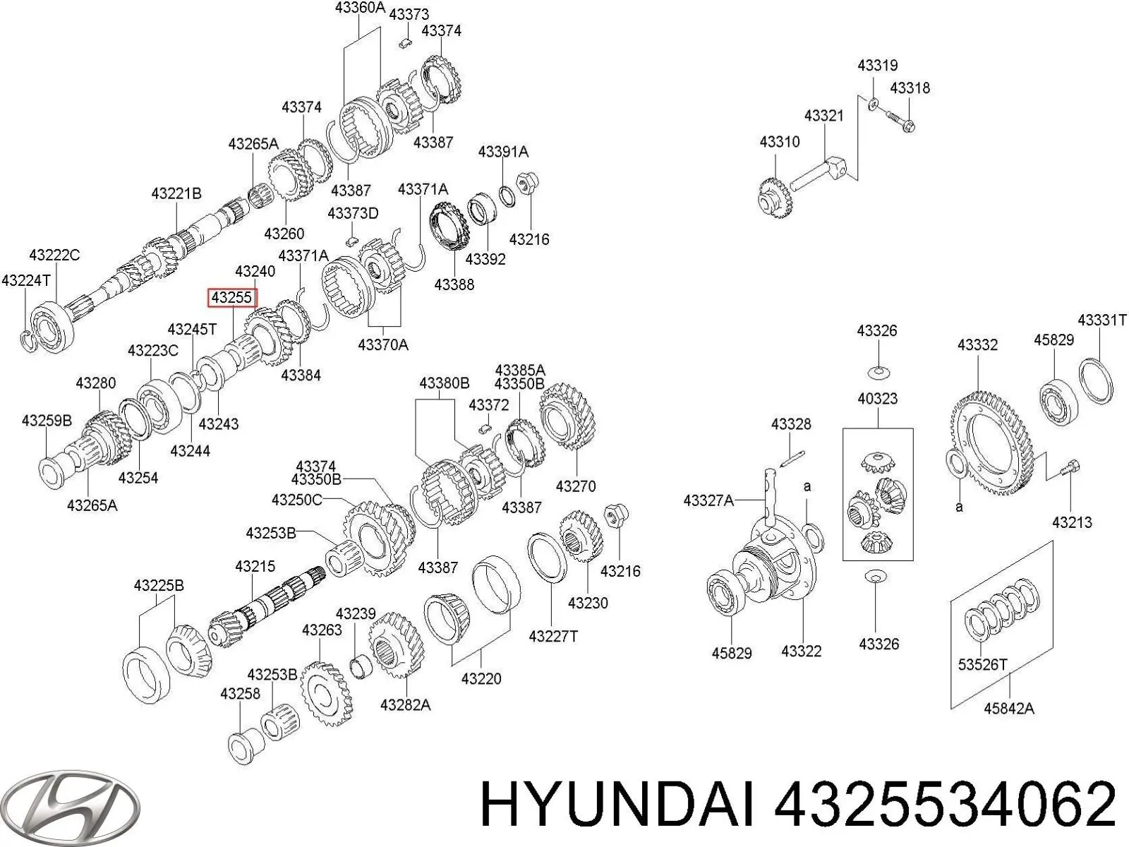 4325534010 Hyundai/Kia подшипник кпп