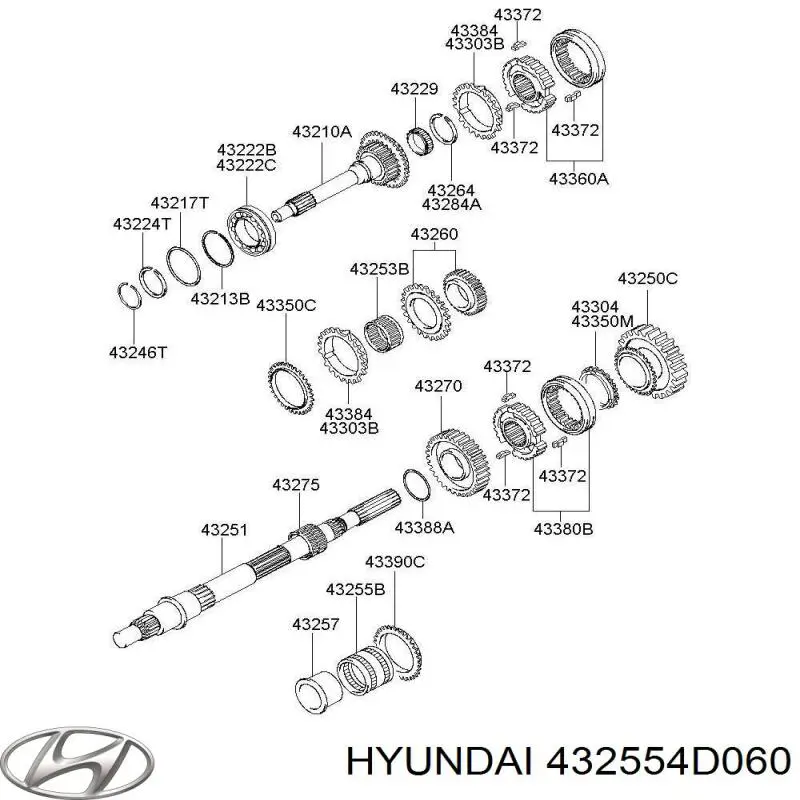  432554D060 Hyundai/Kia