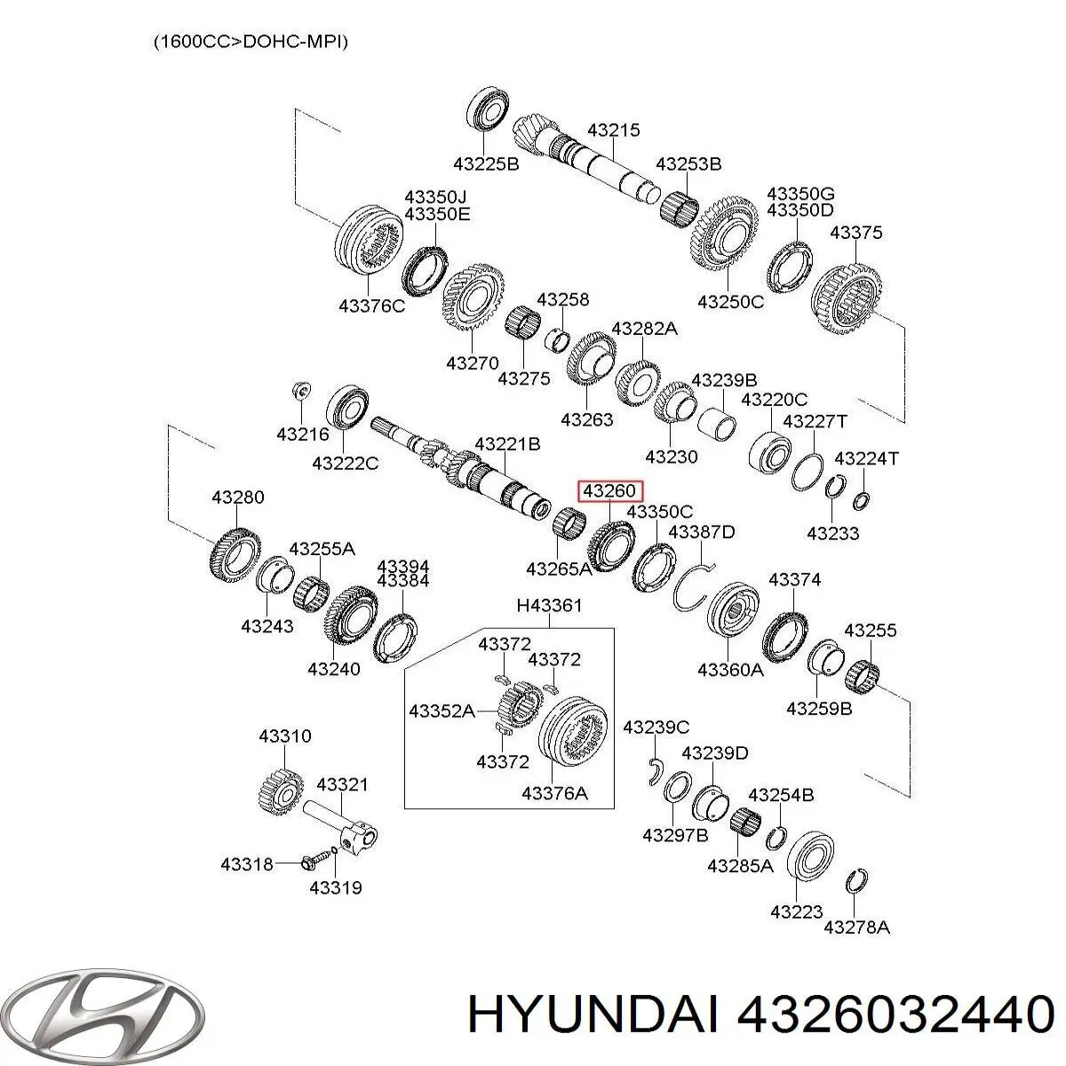  Hyundai/Kia 4326032440 цена, от 173.40 USD