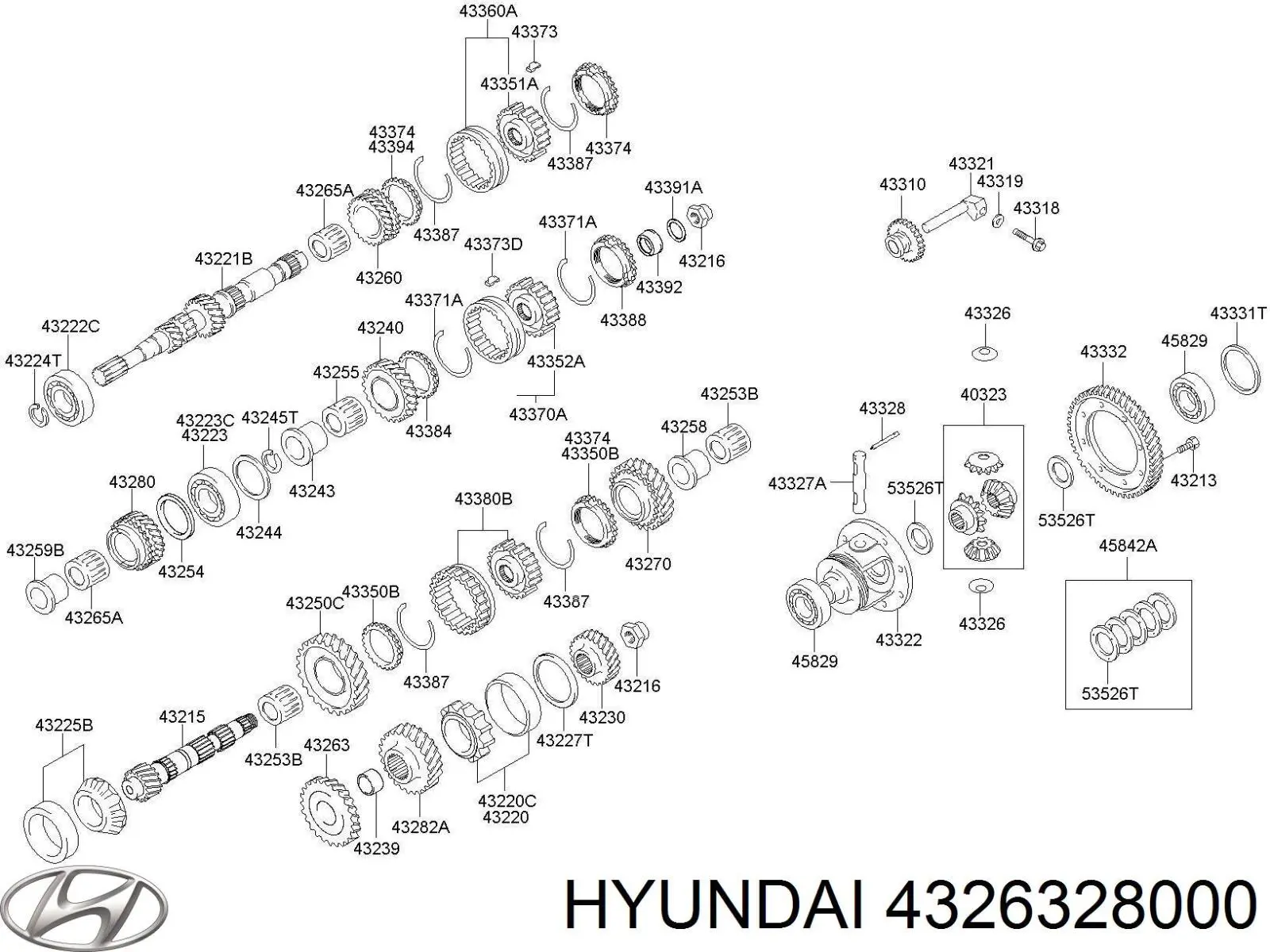  Hyundai/Kia 4326328000 цена, от 49.60 USD