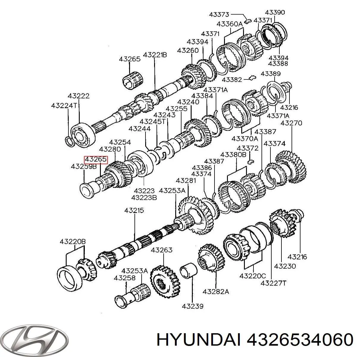 Подшипник шестерни 5-й передачи КПП Hyundai/Kia 4326534060 цена, от 16.26 USD