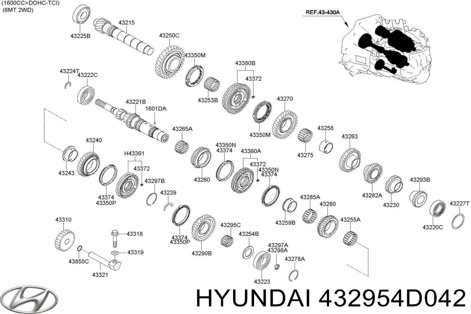 432954D042 Hyundai/Kia 
