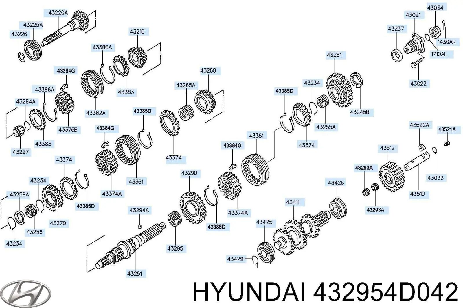 Купить 432954D042 Hyundai/Kia 