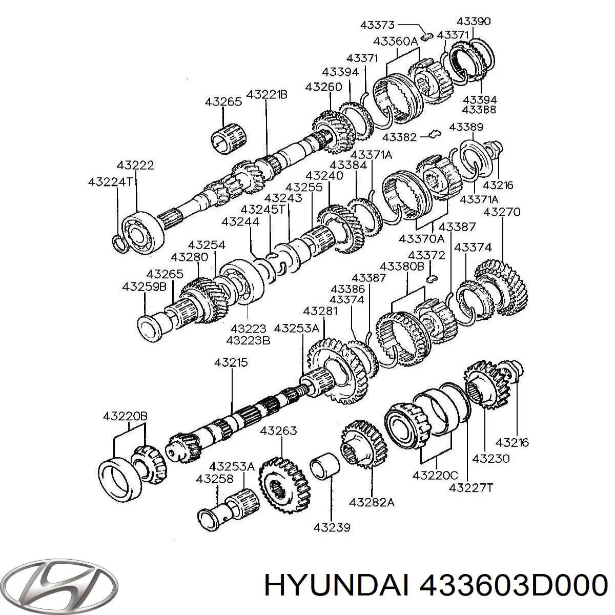  Hyundai/Kia 433603D000 цена, от 141.24 USD
