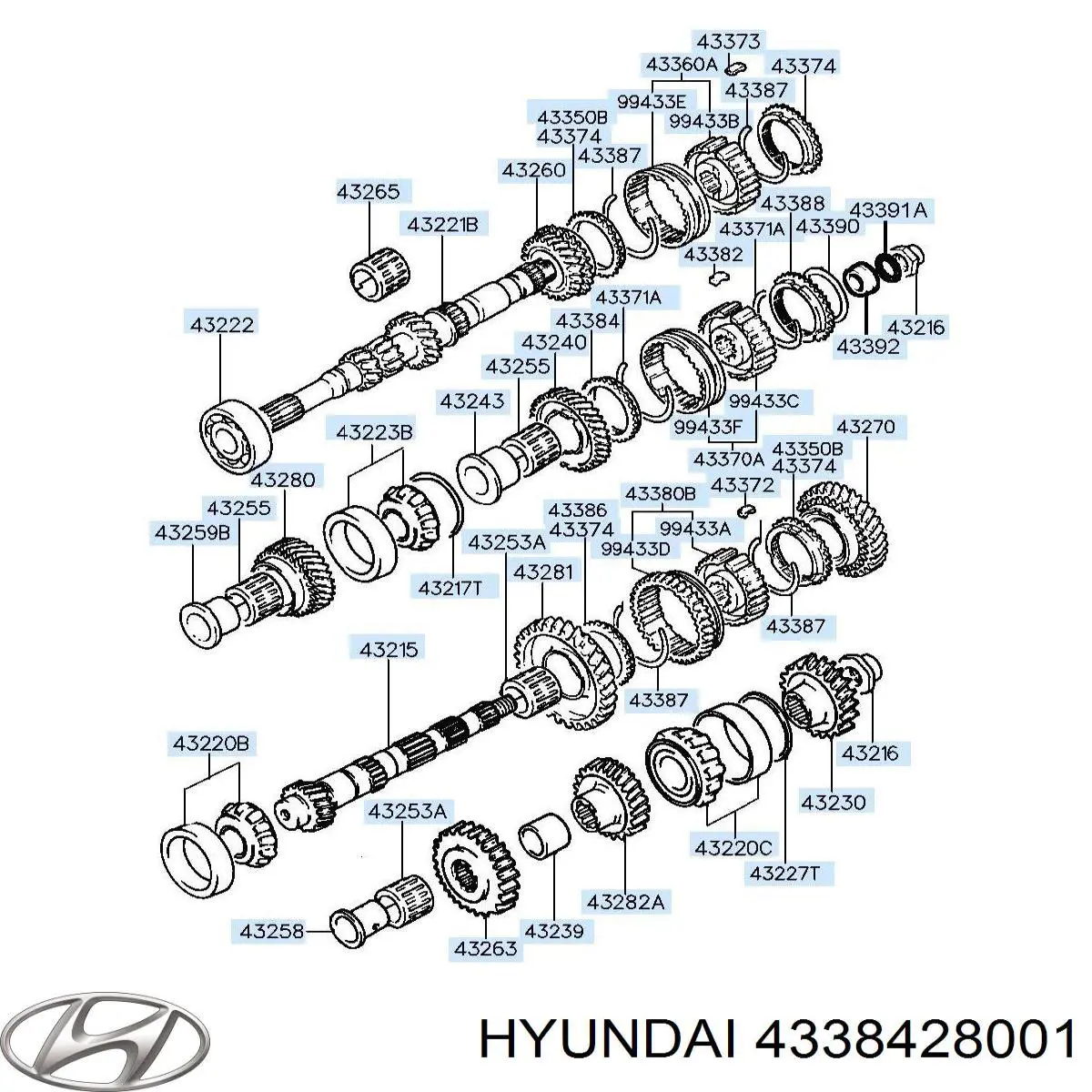 Кольцо синхронизатора 4338428001 Hyundai/Kia