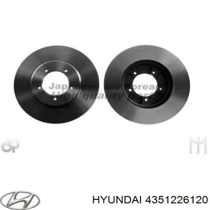 Передние тормозные диски 4351226120 Hyundai/Kia