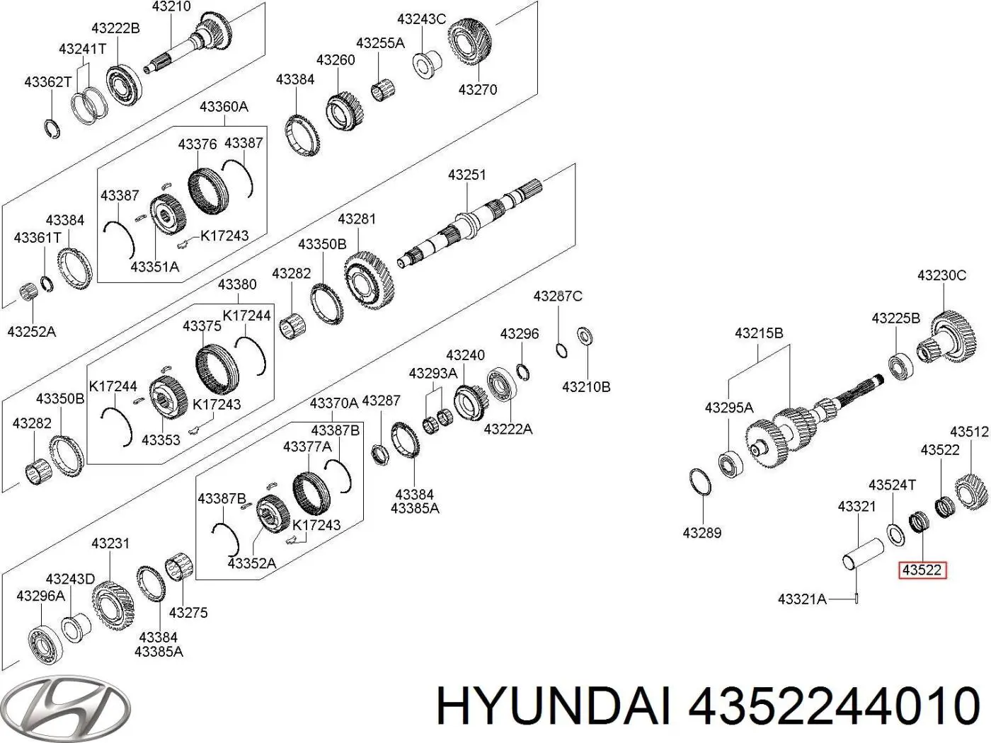  Hyundai/Kia 4352244010 цена, от 5.17 USD