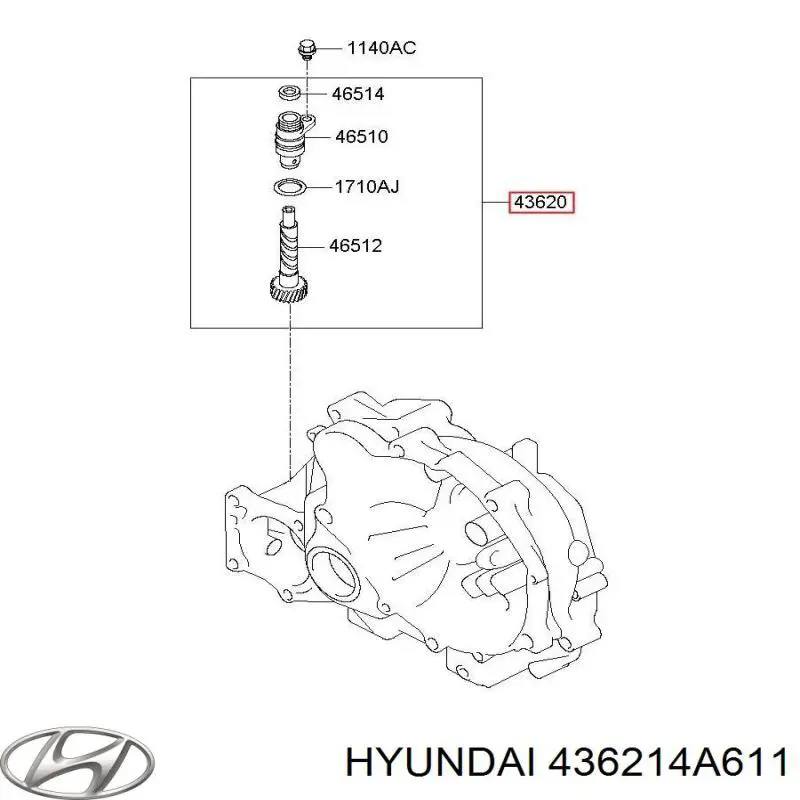 Датчик скорости Hyundai/Kia 436214A611