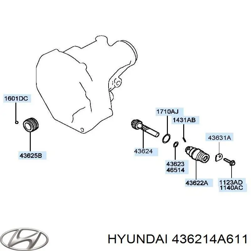 436214A611 HYUNDAI Sensor de velocidad original y equivalente