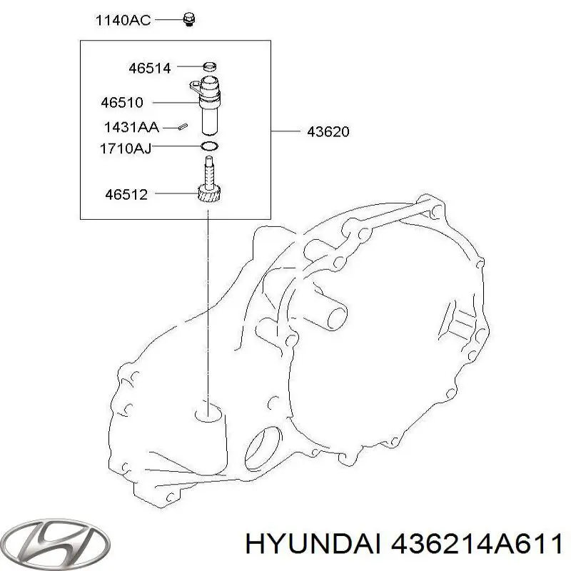 Купить 436214A611 Hyundai/Kia Датчик скорости вращения вала АКПП