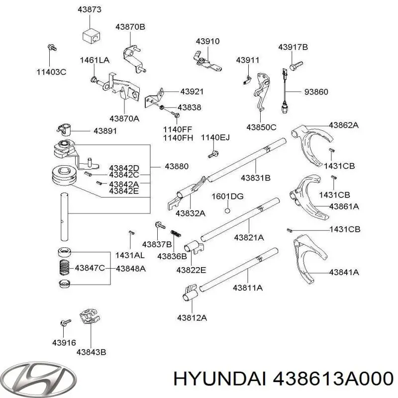  438613A000 Hyundai/Kia