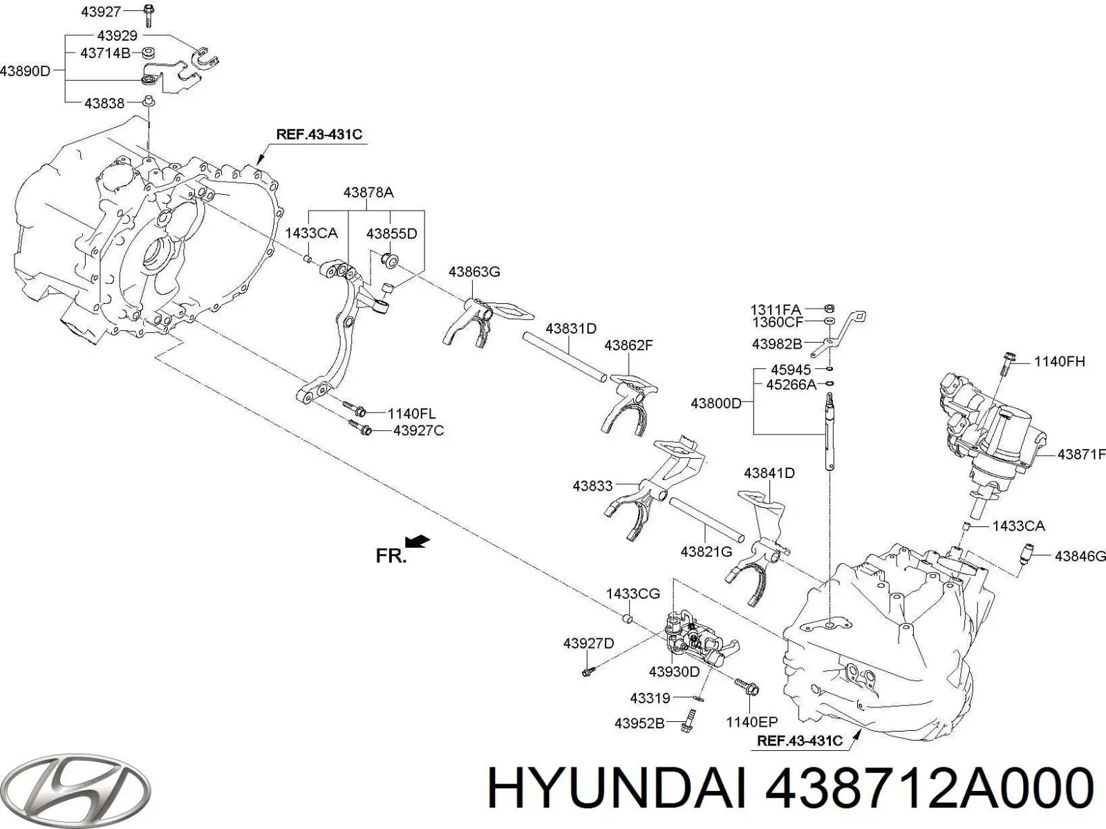 Купить 438712A000 Hyundai/Kia 
