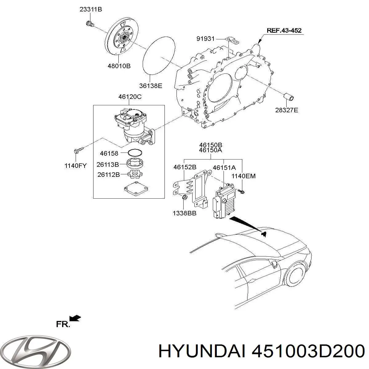 Купить 451003D200 Hyundai/Kia 