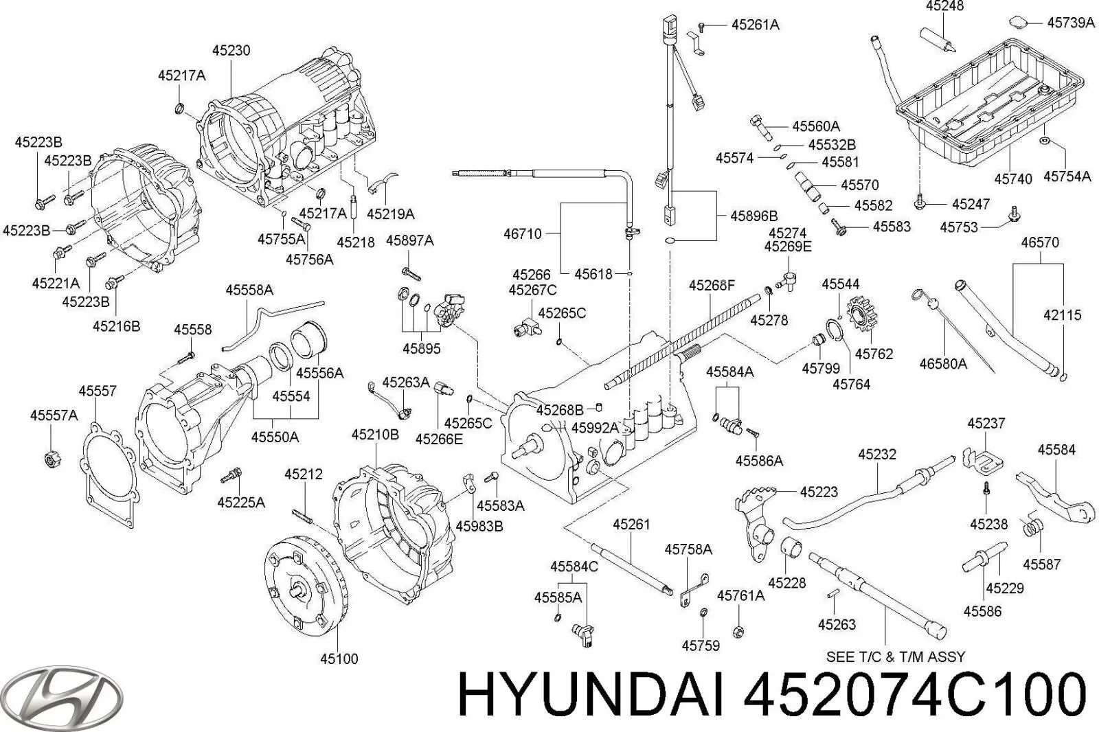 Купить 452074C100 Hyundai/Kia Датчик скорости вращения вала АКПП