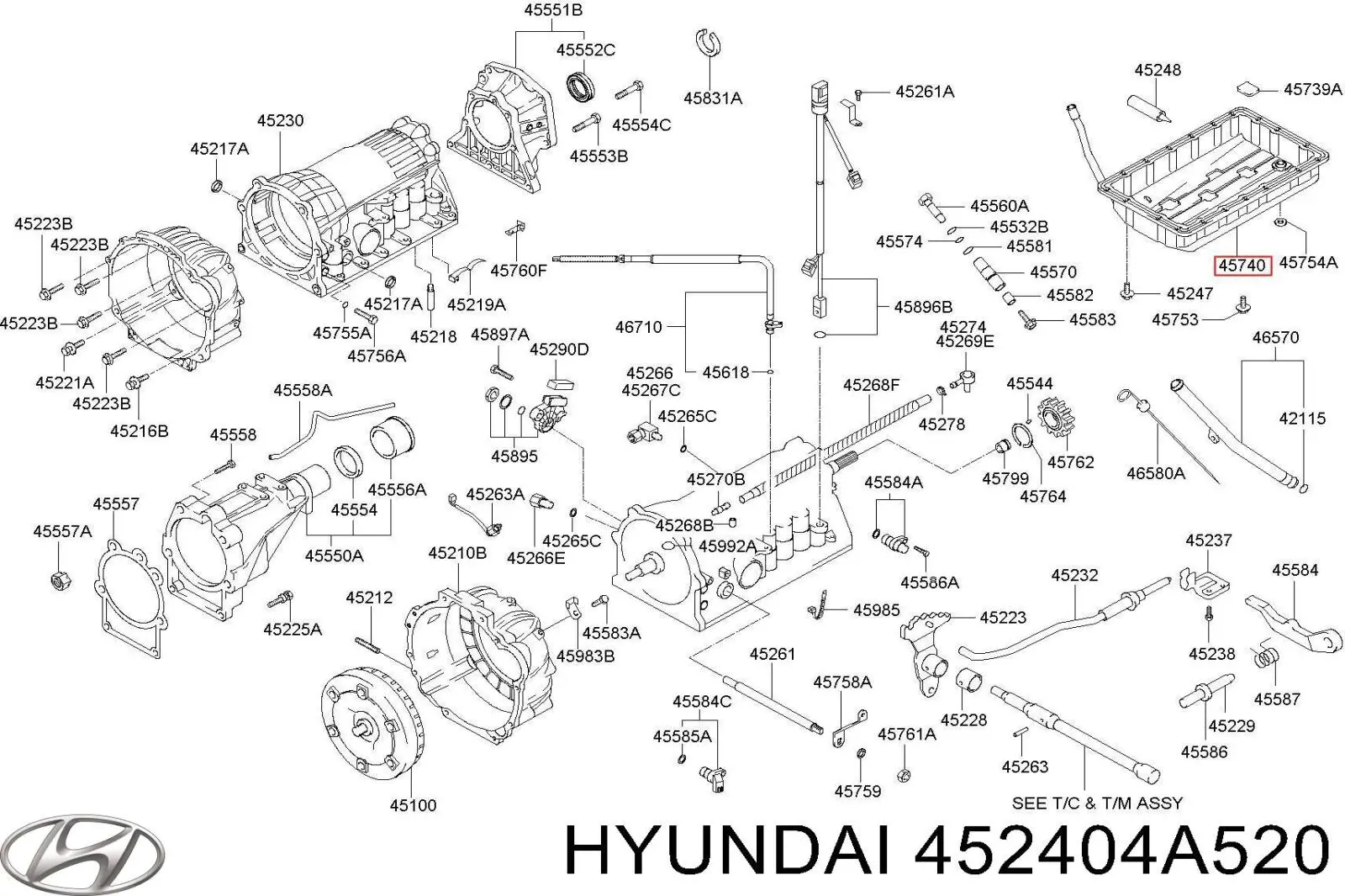 Поддон АКПП Hyundai/Kia 452404A520 цена, от 155.77 USD