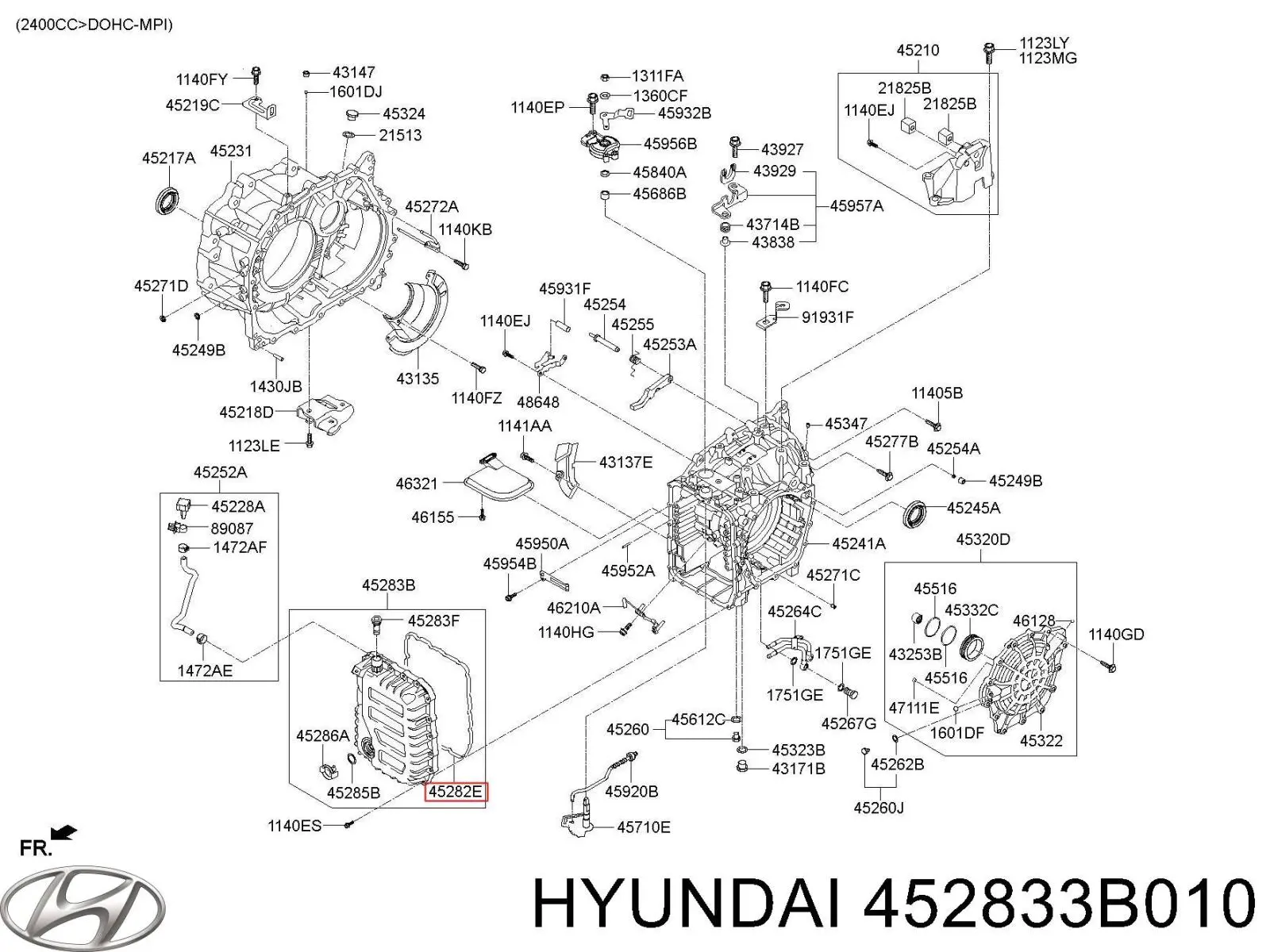 Прокладка піддону АКПП 452833B010 Hyundai/Kia