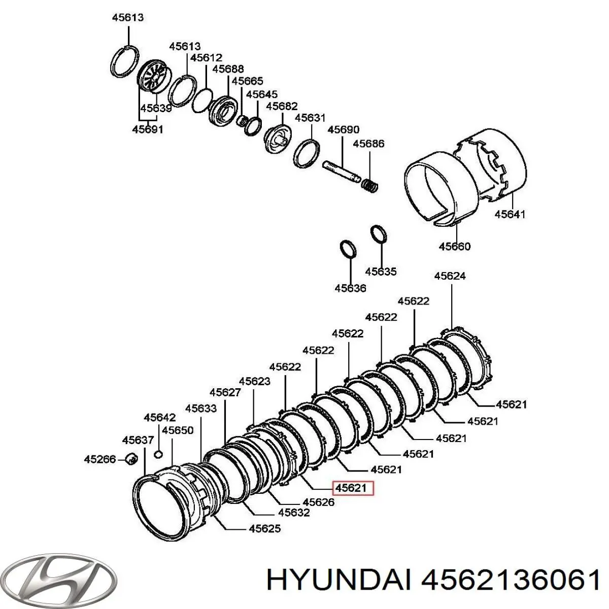 4562136060 Hyundai/Kia disco do freio dianteiro