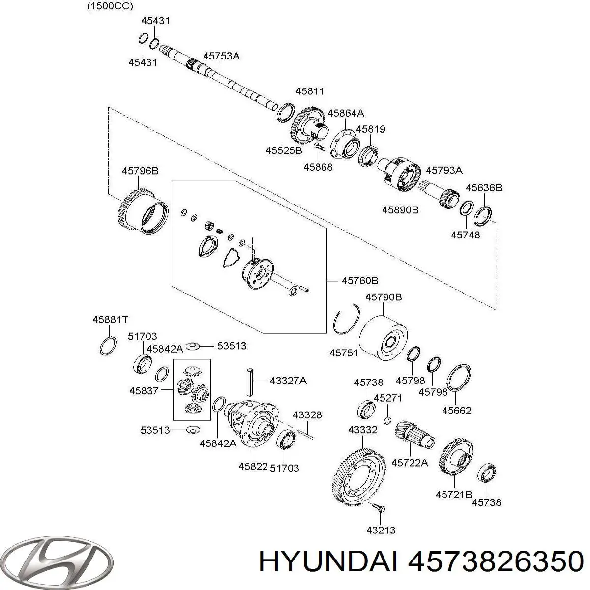 Подшипник коробки передач Hyundai/Kia 4573826350