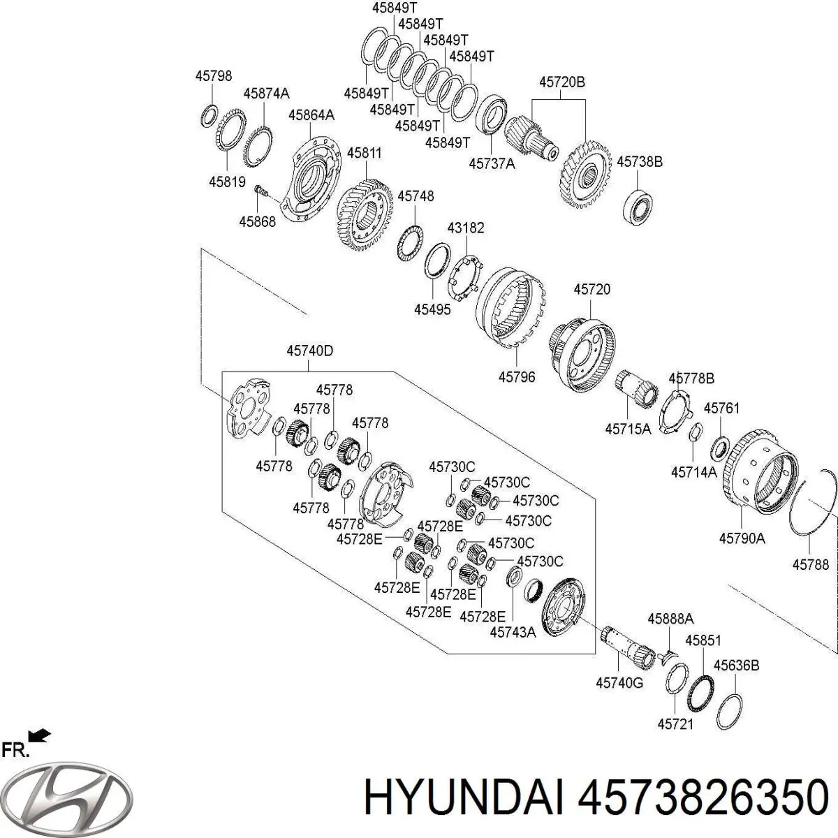 Подшипники коробки передач КПП Hyundai/Kia 4573826350 цена, от 22.35 USD