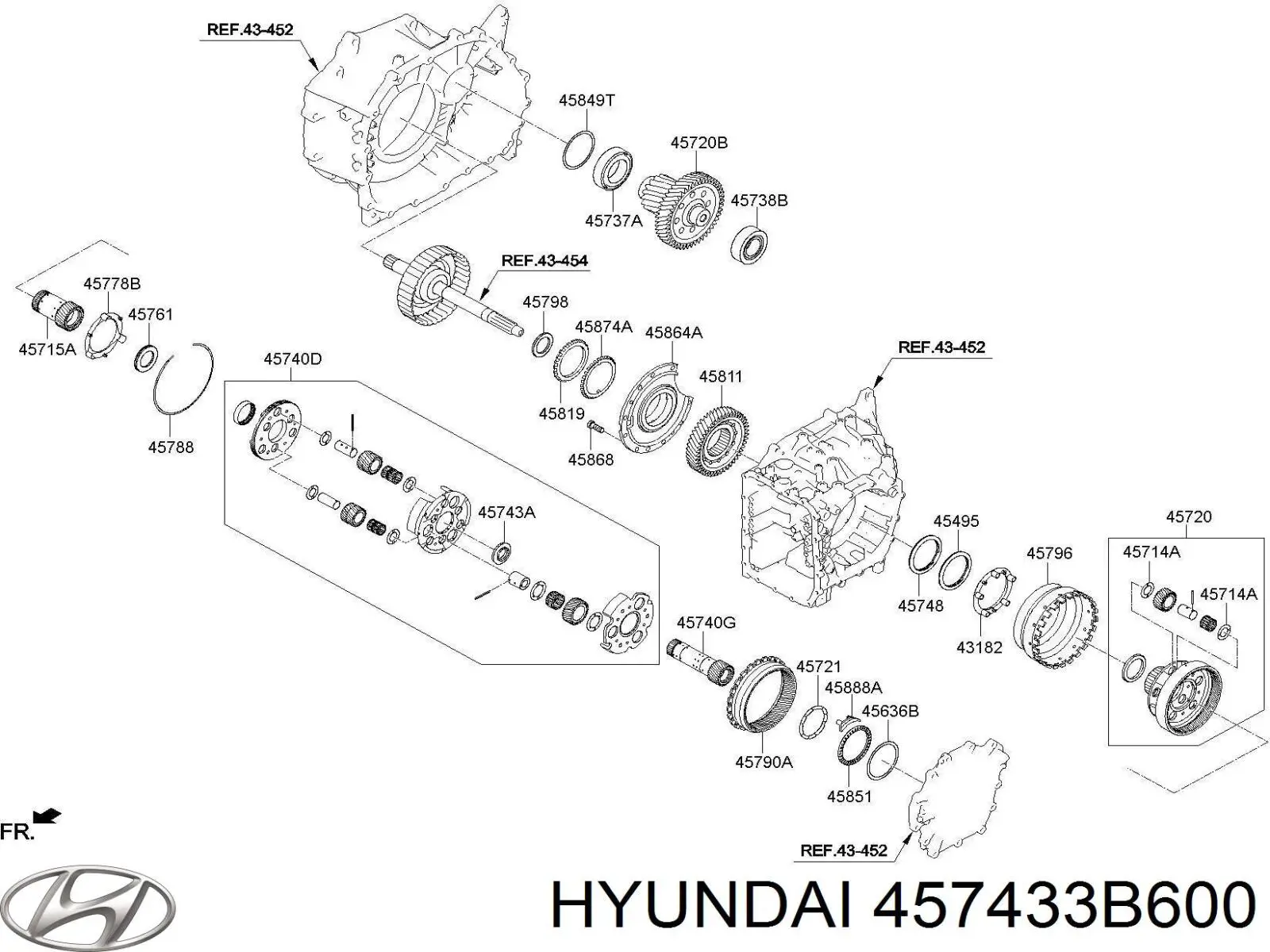  457433B600 Hyundai/Kia