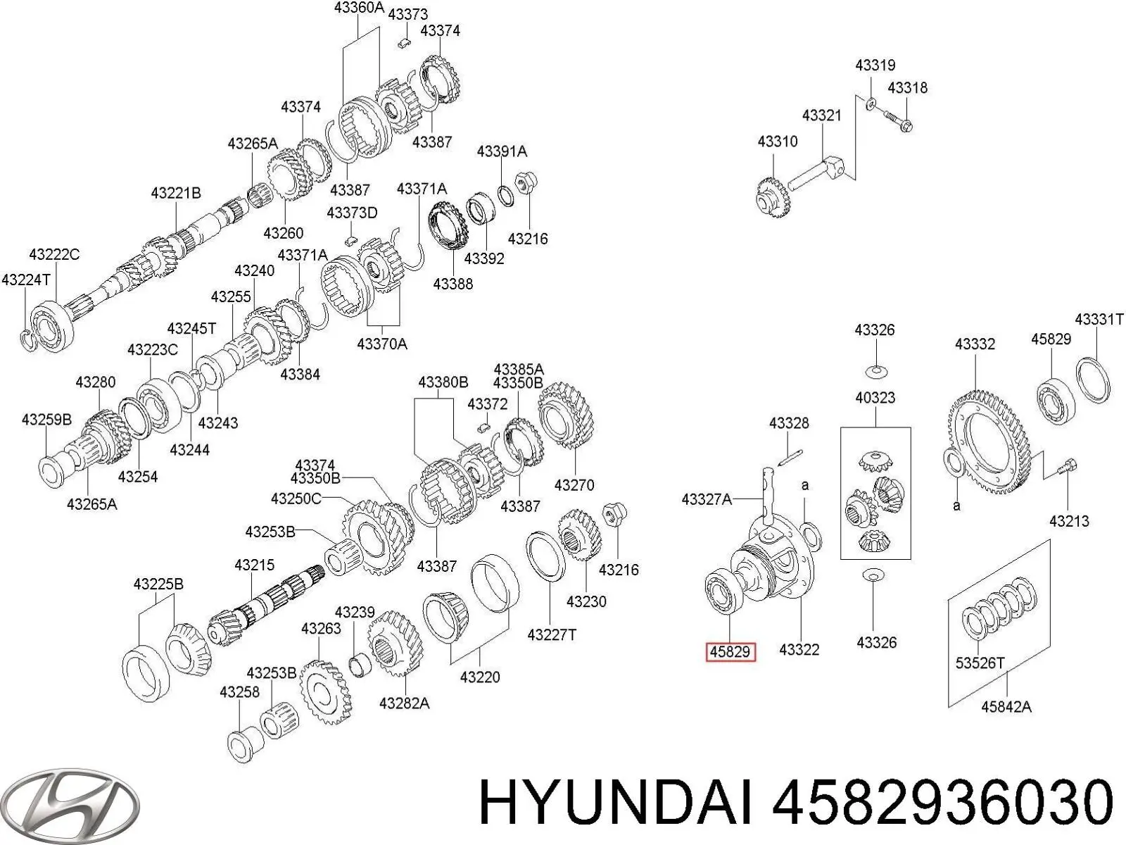 Подшипник КПП на Hyundai Atos MX