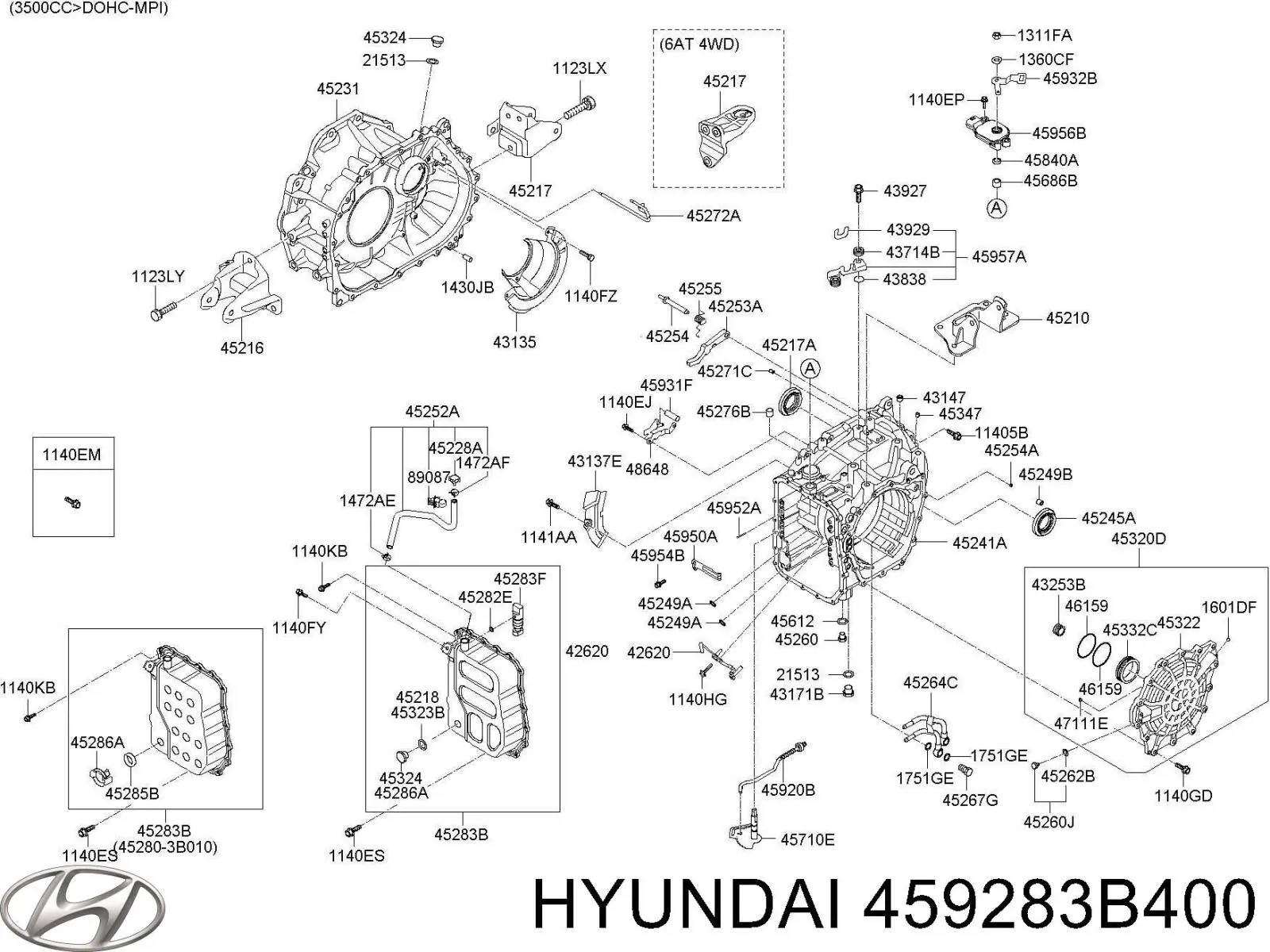  459283B400 Hyundai/Kia