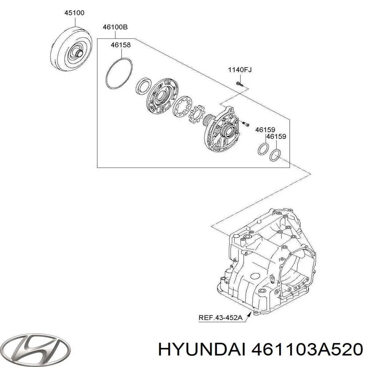 Насос масляный ГМП Hyundai/Kia 461103A520 цена, от 347.84 USD