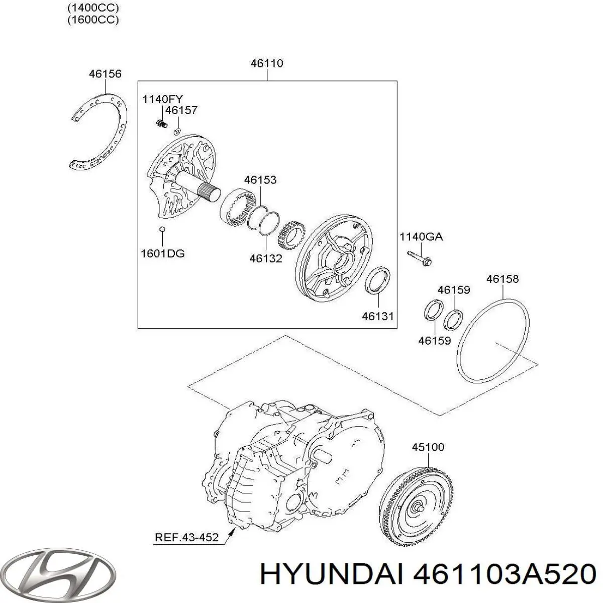 Купить 461103A520 Hyundai/Kia Насос масляный АКПП