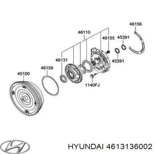 4613136002 Hyundai/Kia сальник масляного насоса акпп