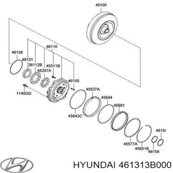 Сальник масляного насоса АКПП на Hyundai Grandeur 