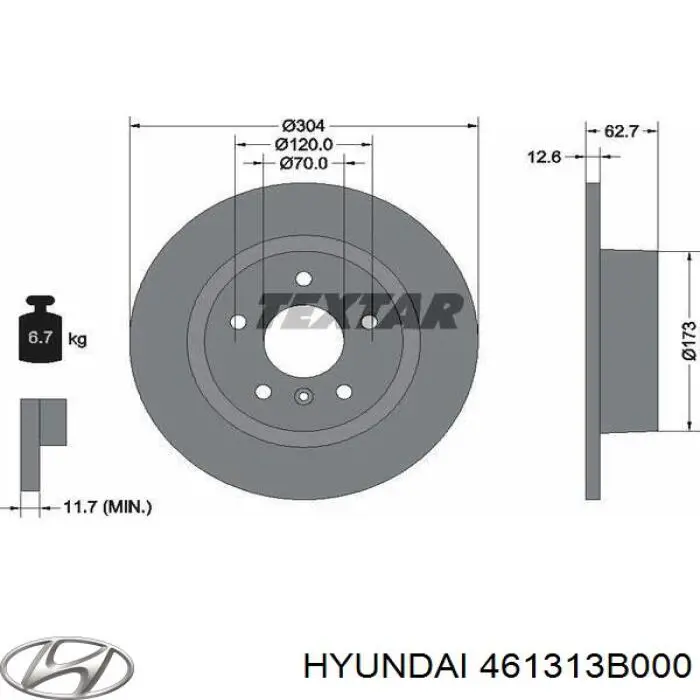 Купить 461313B000 Hyundai/Kia Сальник масляного насоса АКПП