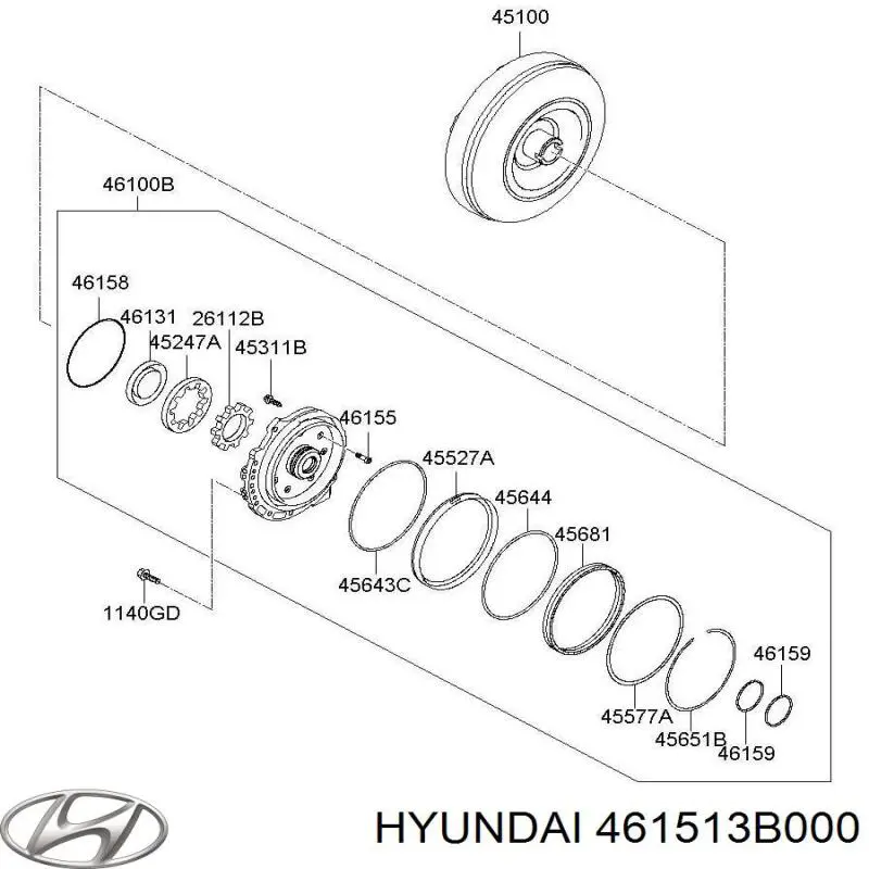  461513B000 Hyundai/Kia