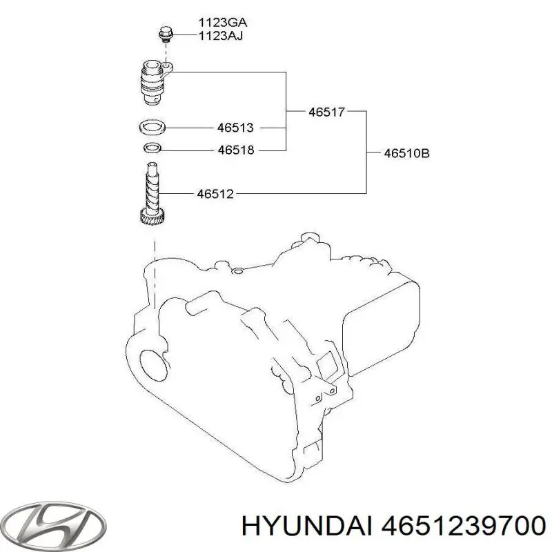 Шестерня спидометра ведомая 4651239700 Hyundai/Kia