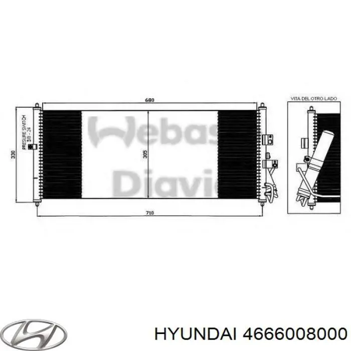 Рулевой наконечник 4666008000 Hyundai/Kia