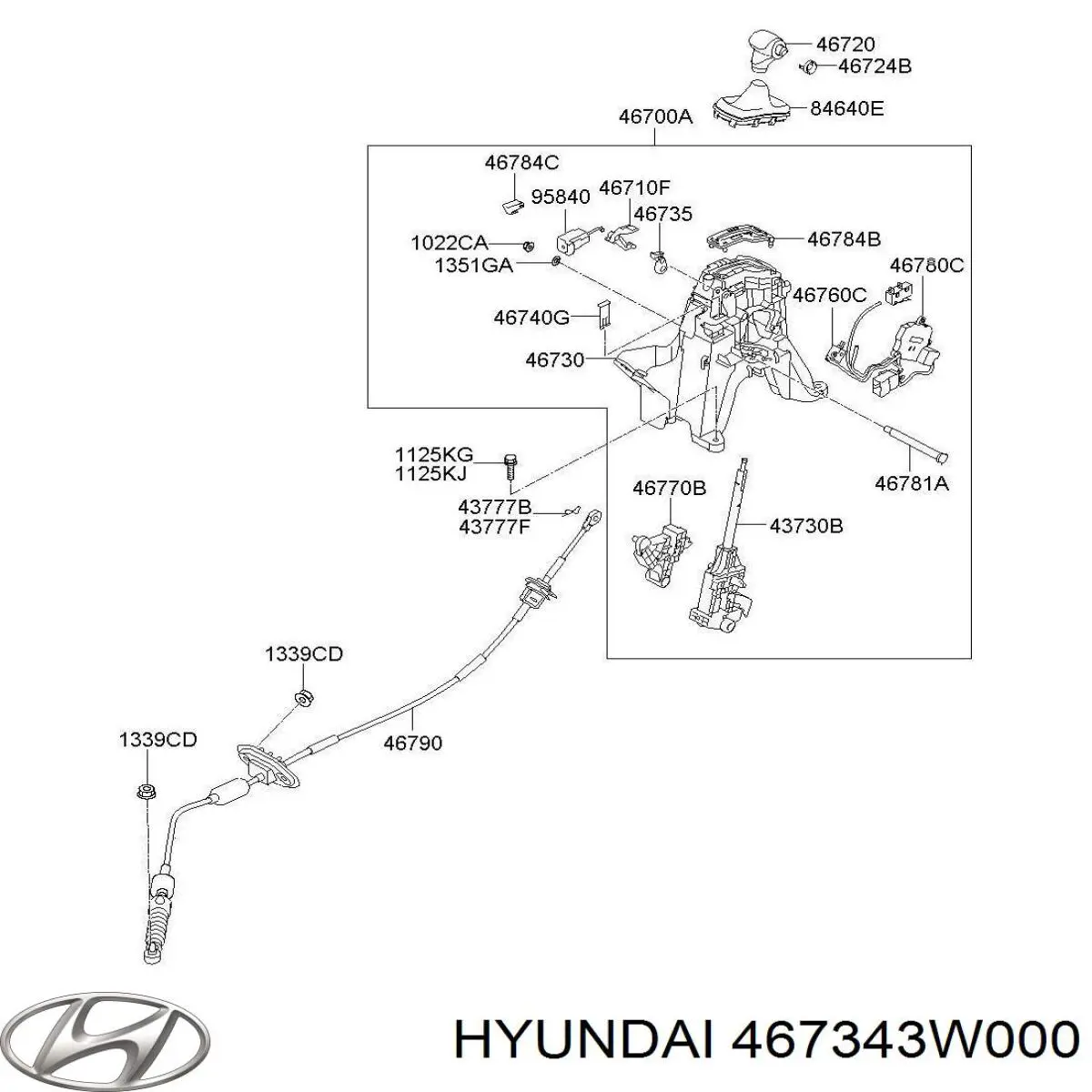  467343W000 Hyundai/Kia