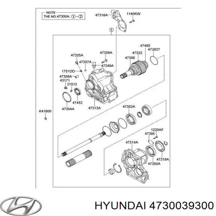 Caixa de transferência para Hyundai Santa Fe (CM)
