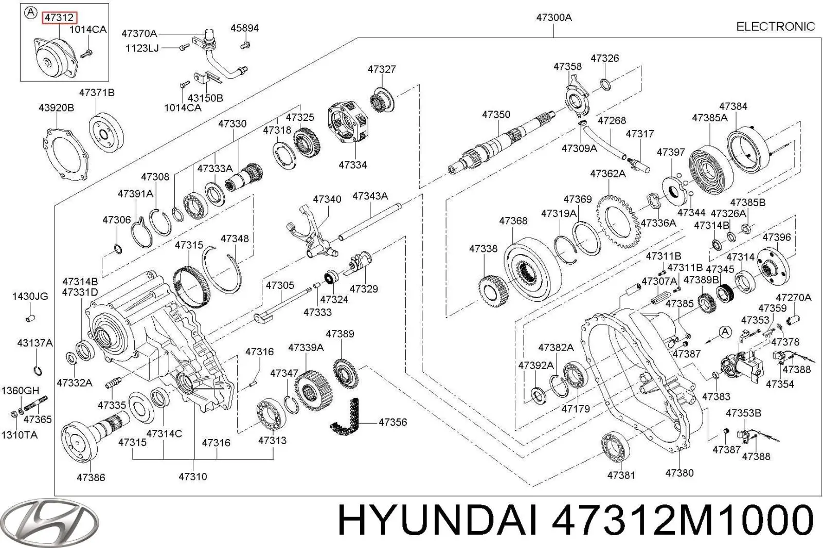  Hyundai/Kia 47312M1000 цена, от 45.20 USD